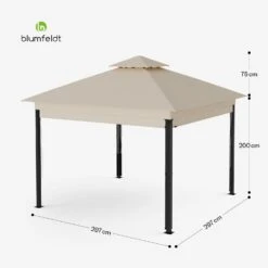 Grandezza Cortina Gartenpavillon 3x3 M 15 Grandezza Cortina Gartenpavillon 3x3 M -Blumfeldt Verkaufsgeschäft 10046868 yy 0011 dimensions
