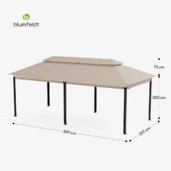 Grandezza Cortina Gartenpavillon 3x6 M -Blumfeldt Verkaufsgeschäft 10046872 yy 0011 dimensions