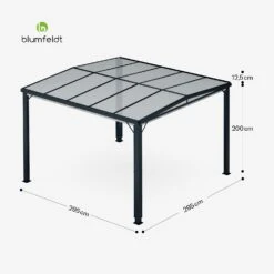 Pantheon Cortina Solid Sky Pergola 3x3 -Blumfeldt Verkaufsgeschäft 10046873 yy 0011 dimensions