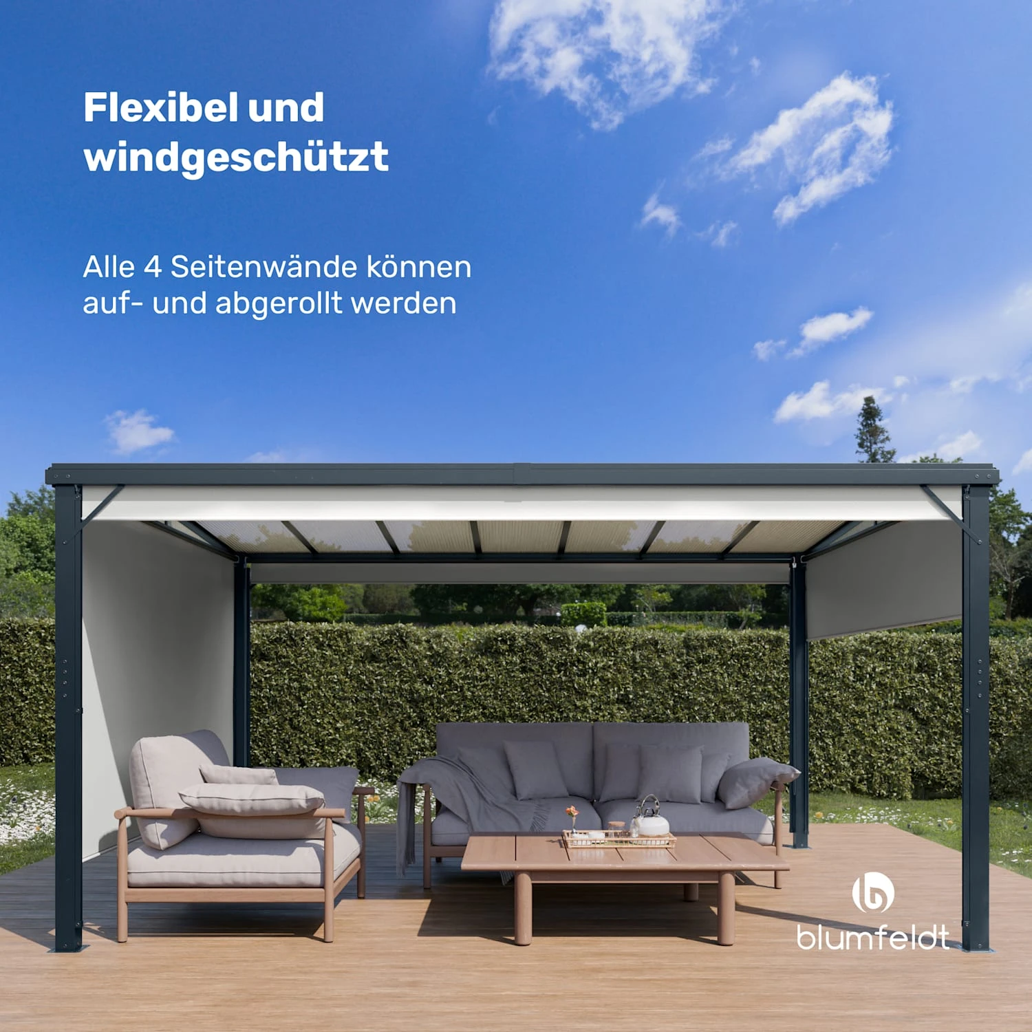 Pantheon Cortina Solid Sky Pergola 3x4 5 Pantheon Cortina Solid Sky Pergola 3x4 – Bild 3