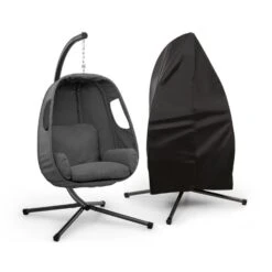 Bella Donna Hängesessel + Regenschutz Set | Dunkelgrau